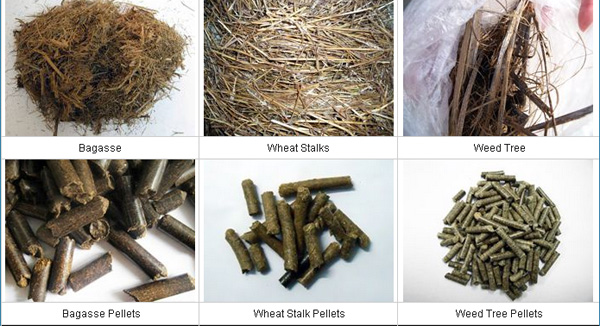 biomass material and pellets