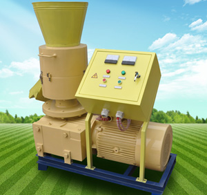 electric motor rotating roller pelleting mill