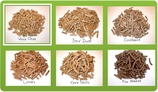 various biomass pellets